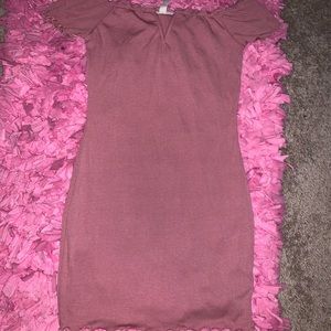 Pink midi dress